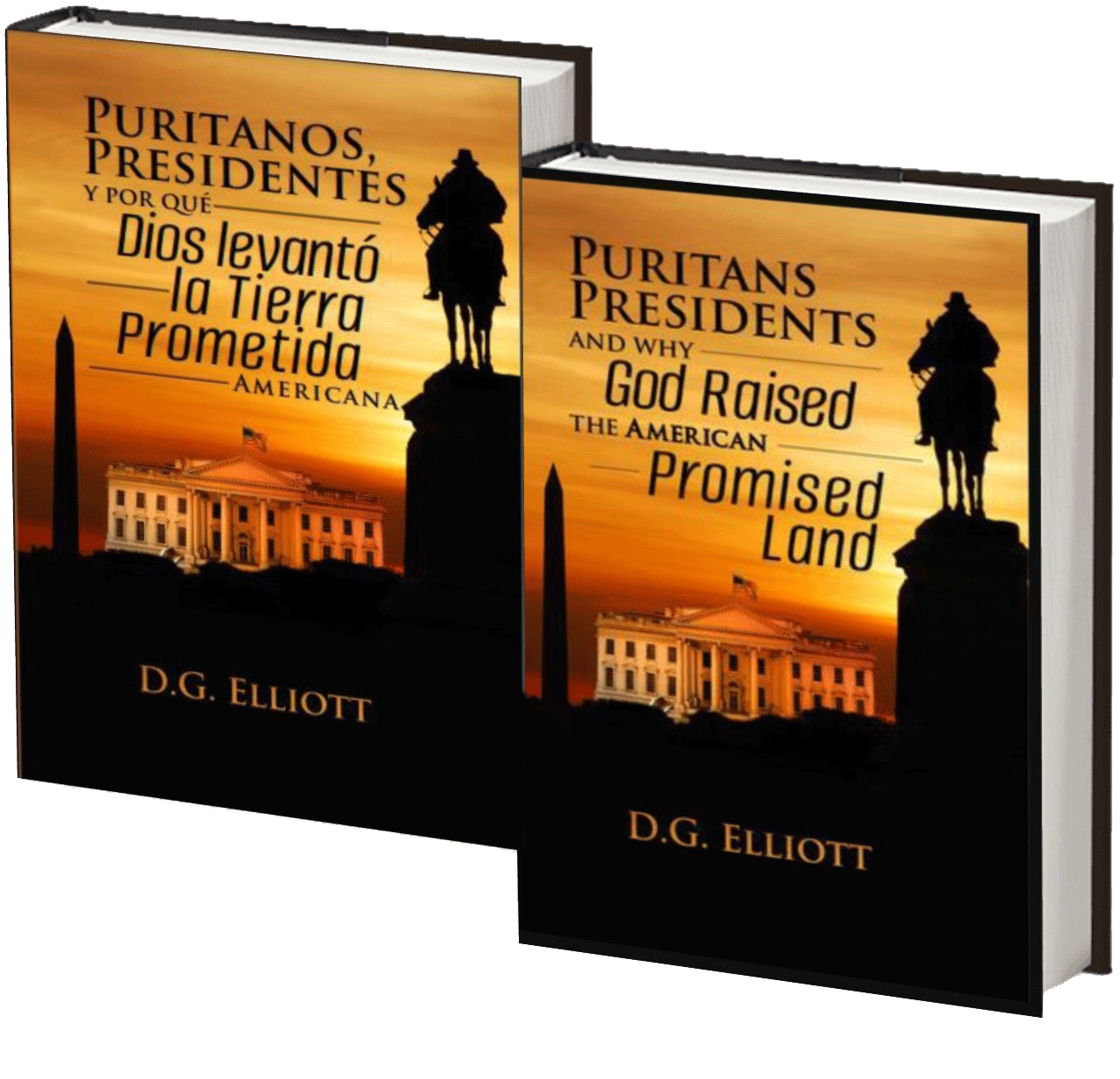 Book cover mock-ups of “Puritans, Presidents, and Why God Raised the American Promised Land.”